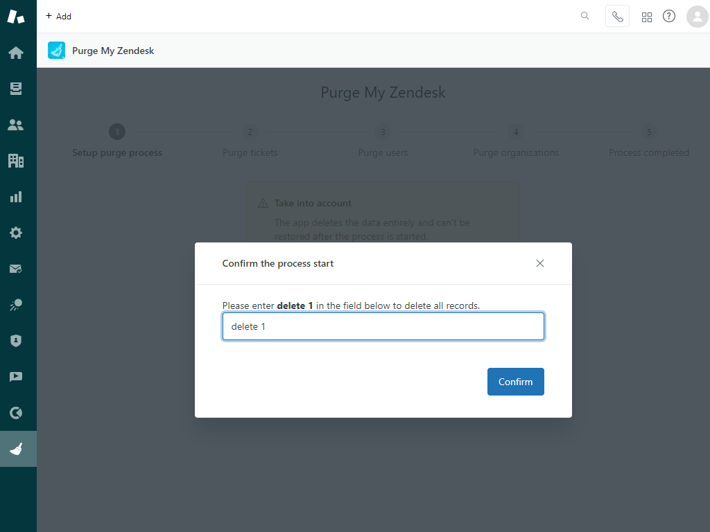 Purge My Zendesk App Integration With Zendesk Support