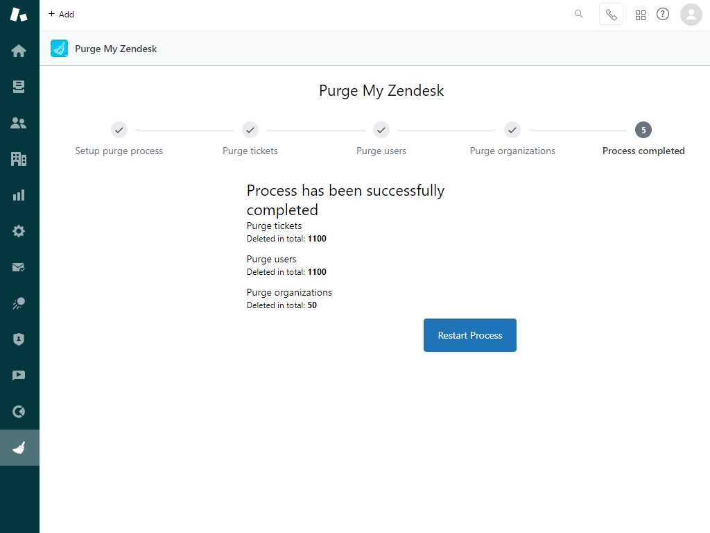 Purge My Zendesk App Integration With Zendesk Support